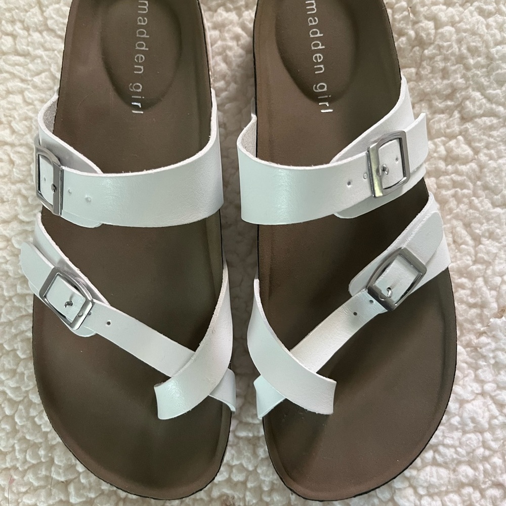 Madden girl leather Birkenstock style sandals. Never worn